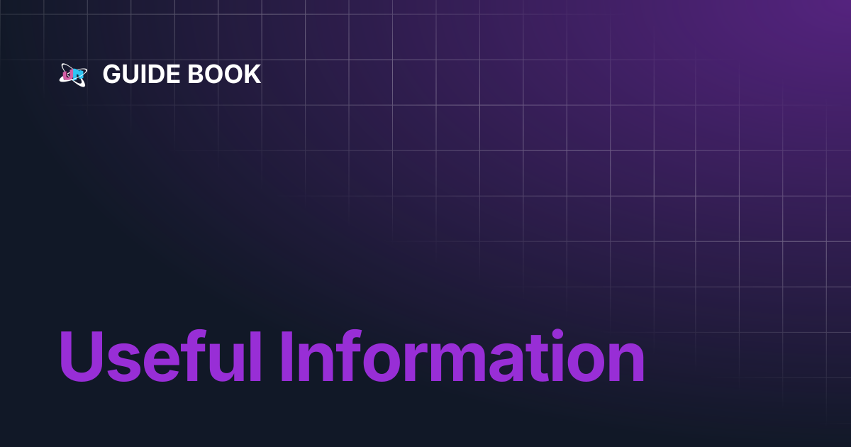 Useful Information | GUIDE BOOK